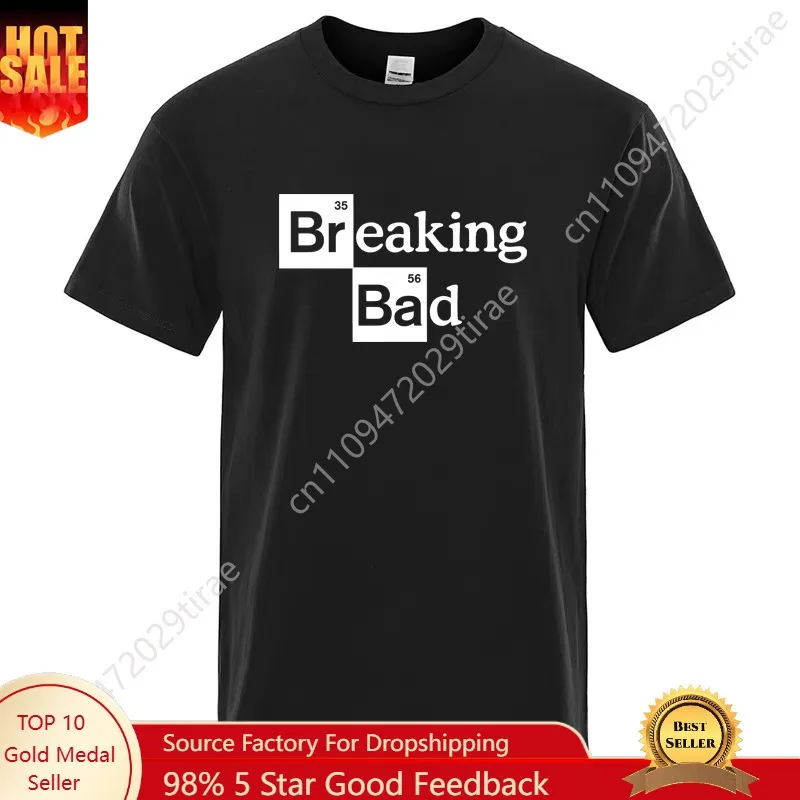 Men's T-shirt High Quality Cotton Blend O Neck Heisenberg Men T-shirt Short Sleeve Casual Breaking Bad Print T Shirt for Men
