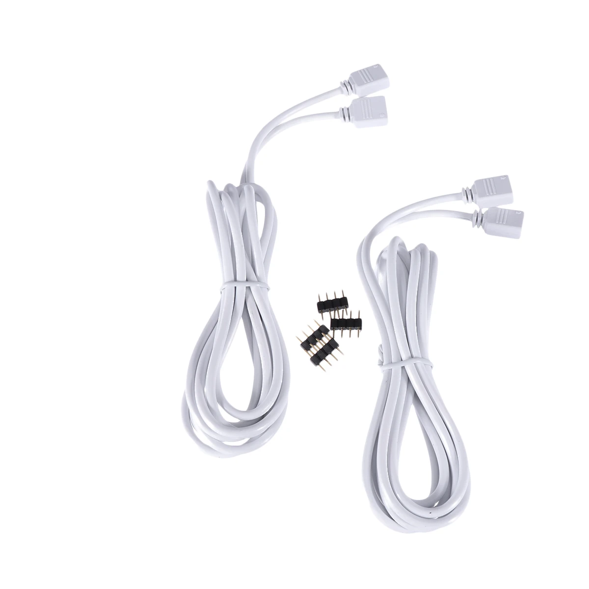 

2M Length Double-Ended RGB Lightening Extended Cord LED Connector for SMD 5050 3528 RGB LED Light Strip with 4Pcs Needles (