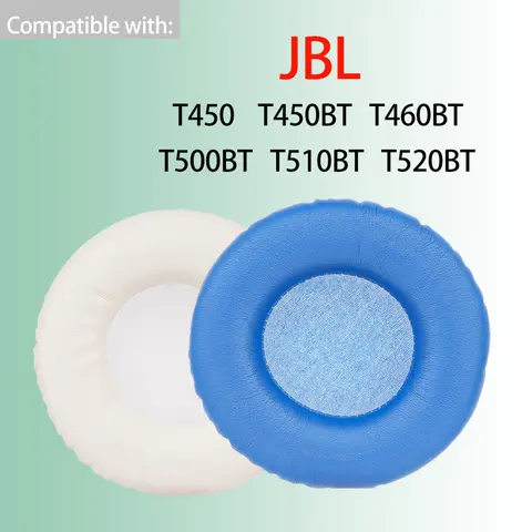 Almofadas de substituição para fones de ouvido jbl t450 t450bt t460bt t500bt t510bt t520bt almofadas de ouvido capas de fone de ouvido branco azul