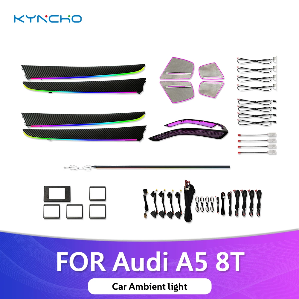 Suitable for Audi A5 8T 2010 2016 LED Car Ambient Light Interior Lighting Symphony Neon Led Ceiling Light with Colorful Features