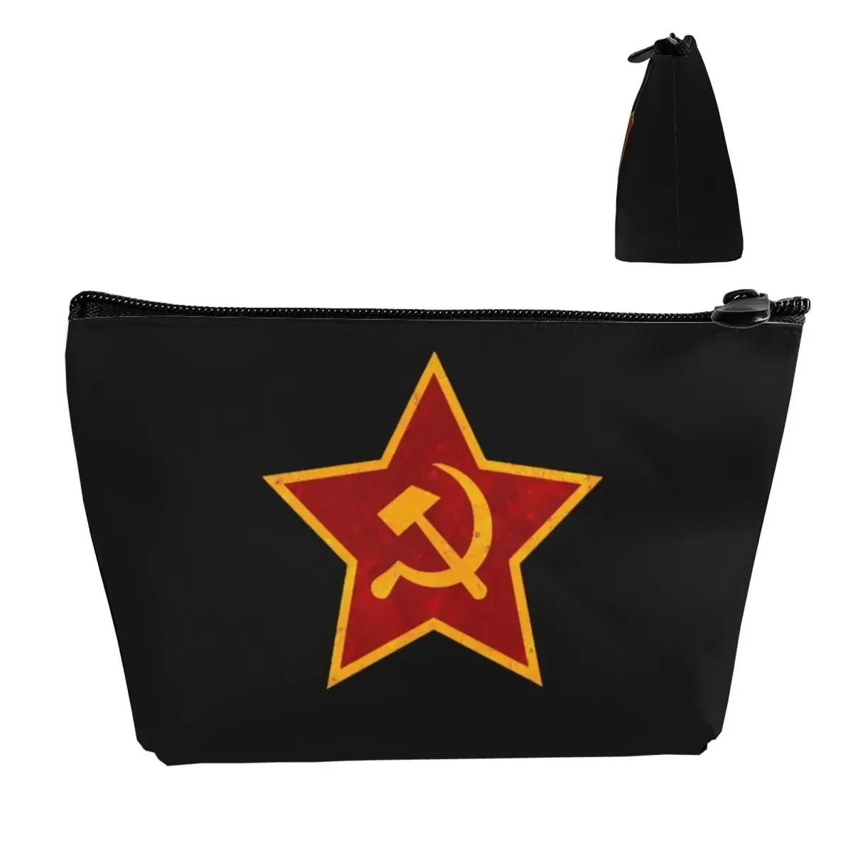 CCCP Star Soviet Union USSR 5 Travel Makeup Bag Key Storage Bag Cosmetic Case Portable Organizer For Women Ladies Gift