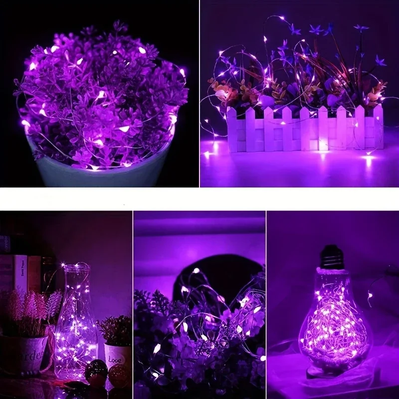 1PC 10/50/100 LED basato a batteria filo di rame lucine per la casa festa di nozze decorazione del festival