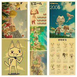 Inoue Toro Schattige Kat Poster Home Room Decoratie Kraft Papier Poster Spel Tekening Muur Kunst Goede Kwaliteit Muurstickers