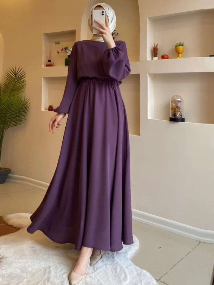 Women Muslim Abaya Dress India Abayas Ramadan solid Dubai Turkey Islam Morocco Kaftan Robe Longue Vestidos Largos Autumn 2022