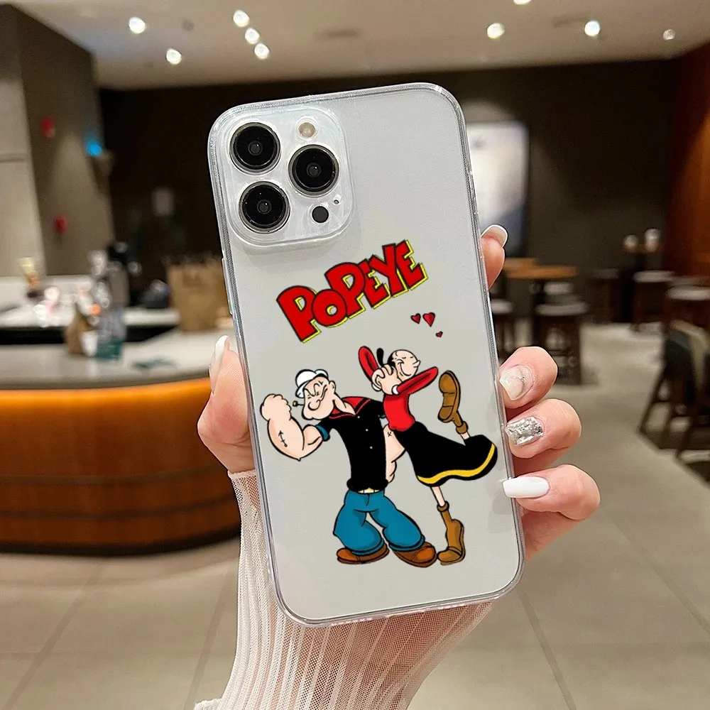 P-Popeye Cartoon Phone Case For Samsung Galaxy A73 53 32 22 5G  Note 20Ultra Shell