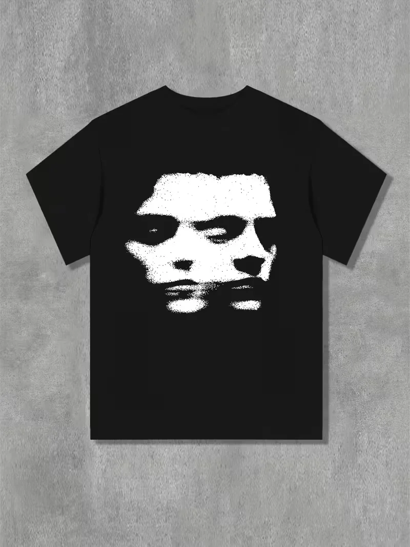 Harajuku Face Graphic T Shirts Y2k Tops Men Women High Street Oversized T Shirt Pro Choice Streetwear Vintage Tee Clothing