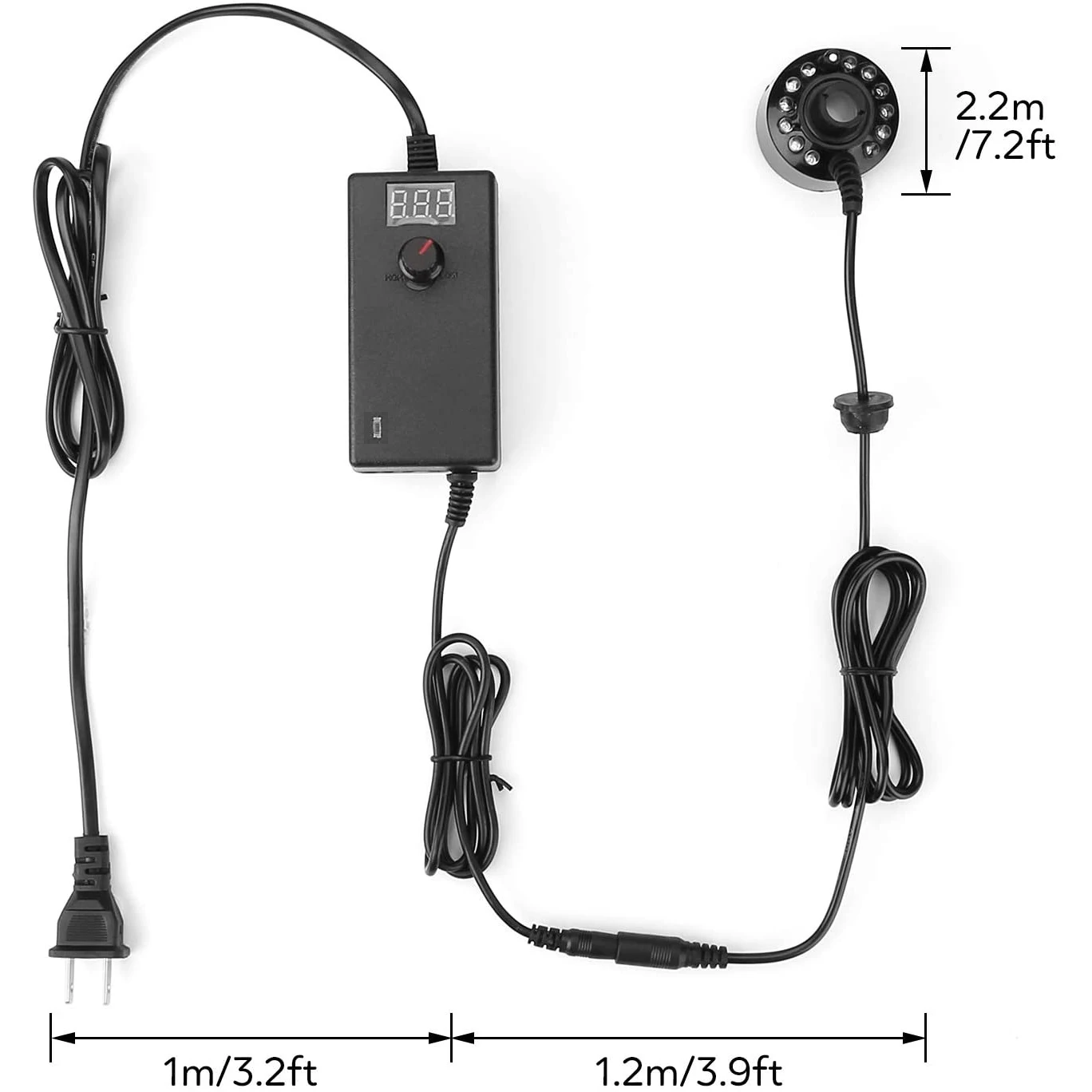 空気加湿器ミストメーカー,ハロウィンスモークマシン,フォグマシン,噴水,池の霧,黒,プラグ付き