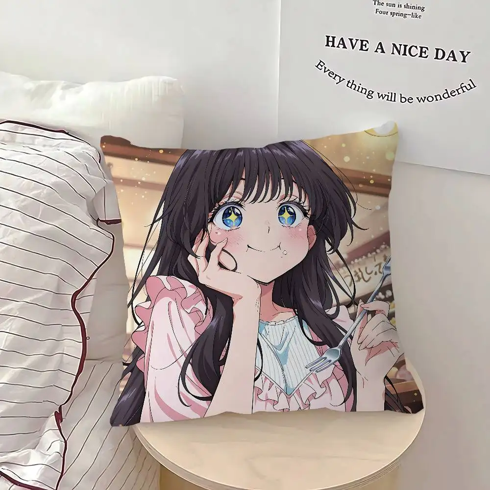 جديد K-Kaoruko Waguri وسادة تغطي الكرتون أريكة ديكور المنزل على الوجهين الطباعة قصيرة أفخم لطيف غطاء الوسادة