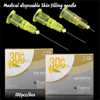 30G 4mm/13mm/25mm Pijnloos Kleine Naald Koreaanse Facial Beauty Ultrafijne Spuiten Naalden ooglid Gereedschap