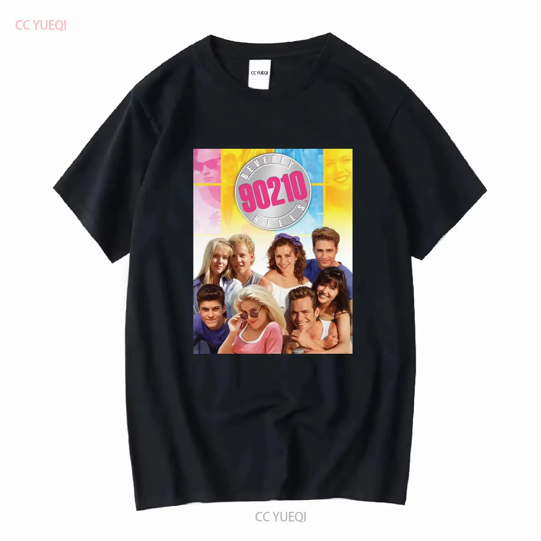 ФУТБОЛКА BEVERLY HILLS 90210, сезон 1, 2, 3, 4, 5, футболка с плакатом, МАЛЕНЬКАЯ СРЕДНЯЯ БОЛЬШАЯ XL, винтажная, стираная, модная, дышащая, растянутая