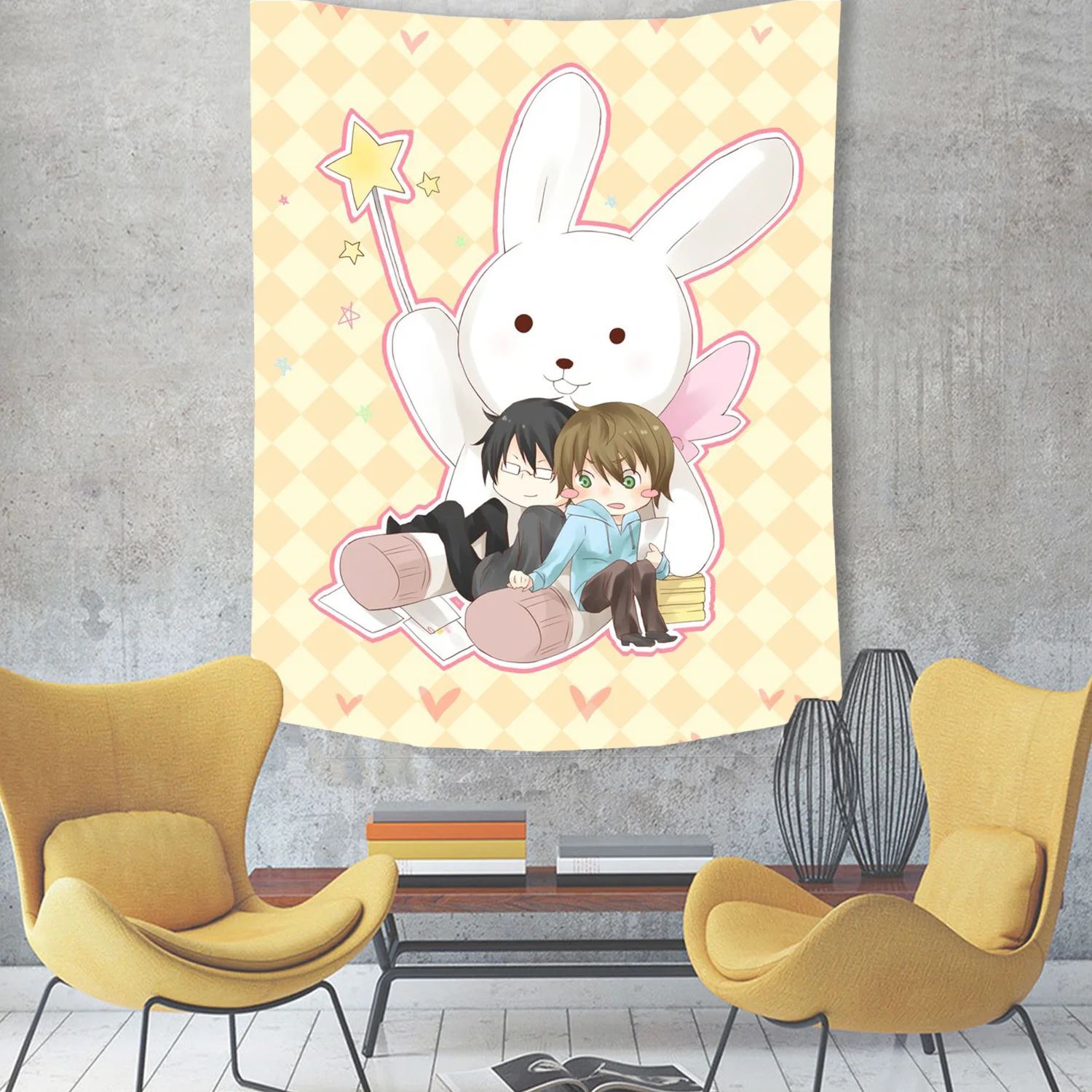 انمي ياباني BL الحب Sekai-ichi Hatsukoi الكرتون قماش مزخرف جداري ديكورات جدرانية بوهو ديكور المنزل لغرفة النوم غرفة المعيشة