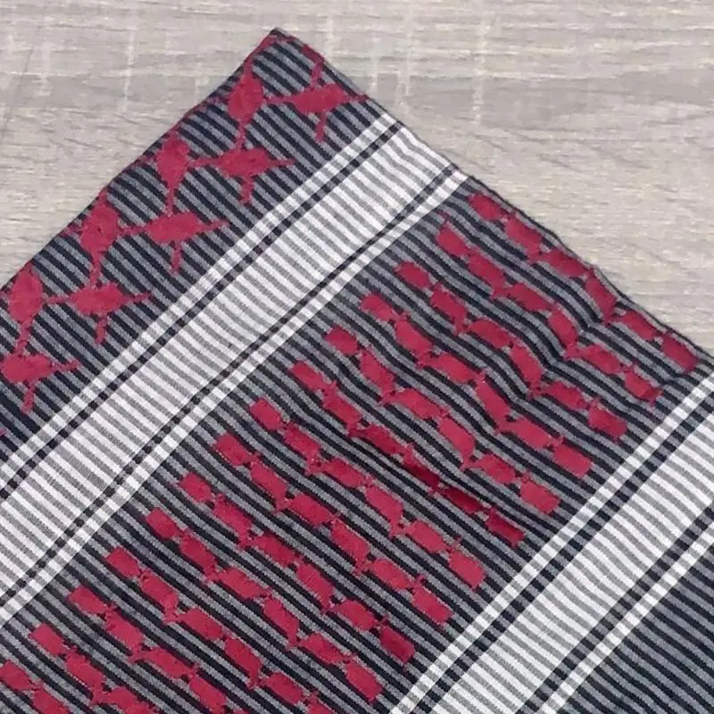 Y5JD Người Hồi giáo Khăn quàng cổ Shemagh Head Head Scarf Dân tộc Ả Rập Dubaisaudi Neatwrap Breathable Sa mạc Headwrap Keffiyeh