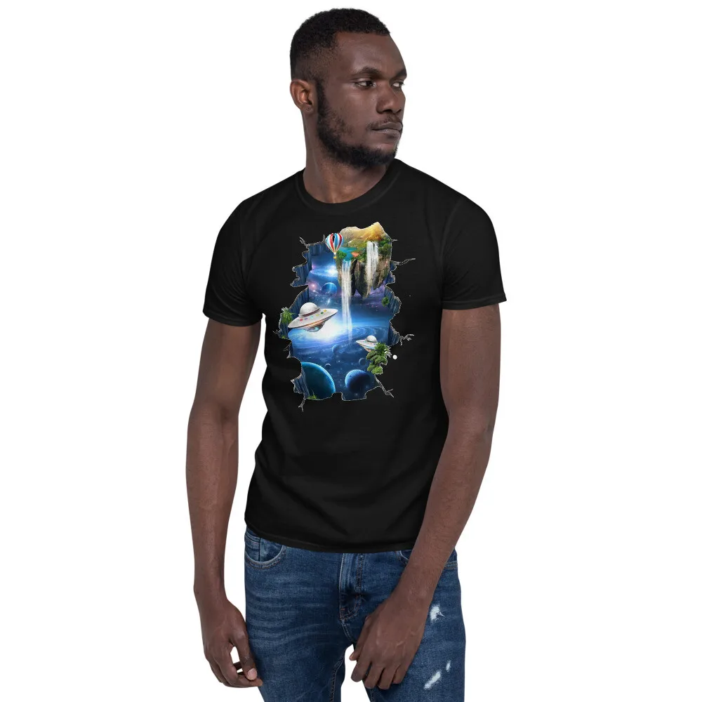 Wunderschönes UFO-Alien-Kurzarm-Unisex-T-Shirt – Ancient Visitors?