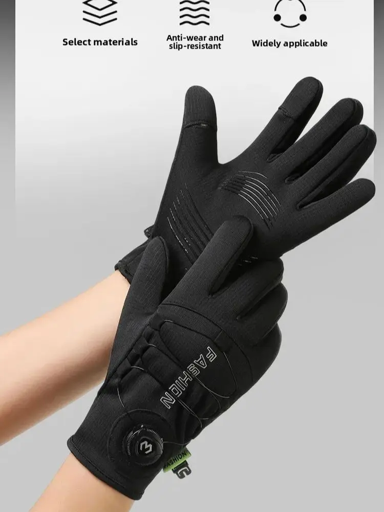 AliExpress NONE Winter Warm Gloves for Men Women Extended Thickened Windproof and Waterproof Sports Touchscreen Skiing Cycling Gloves MTB Glove
