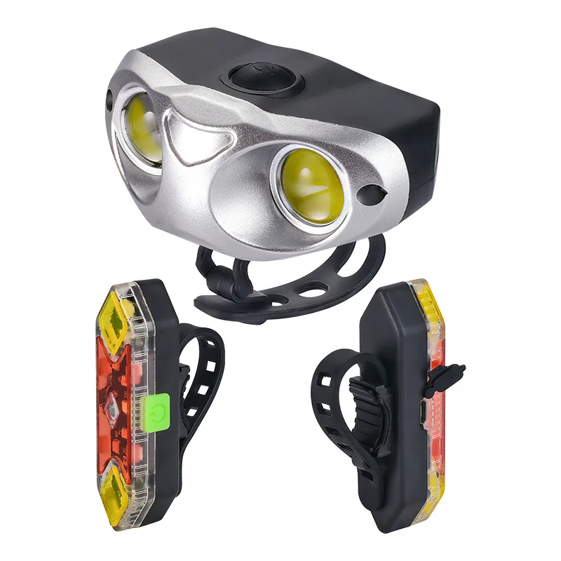 Hot Sale Bike Lights Front and Back Rechargeable Bike Light Set Super Bright Front Headlight and Rear LED Bicycle Light