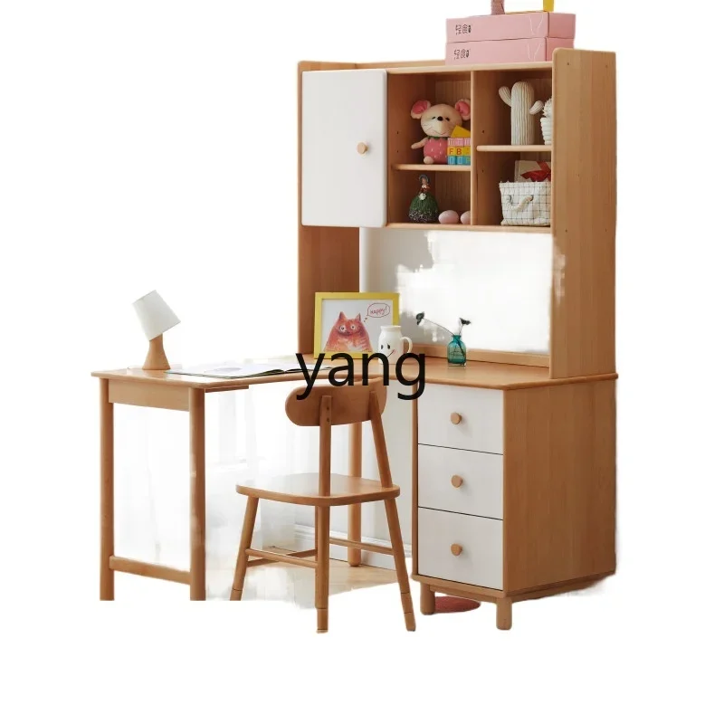 Lcx solid wood study table household writing table combination simple small apartment desk