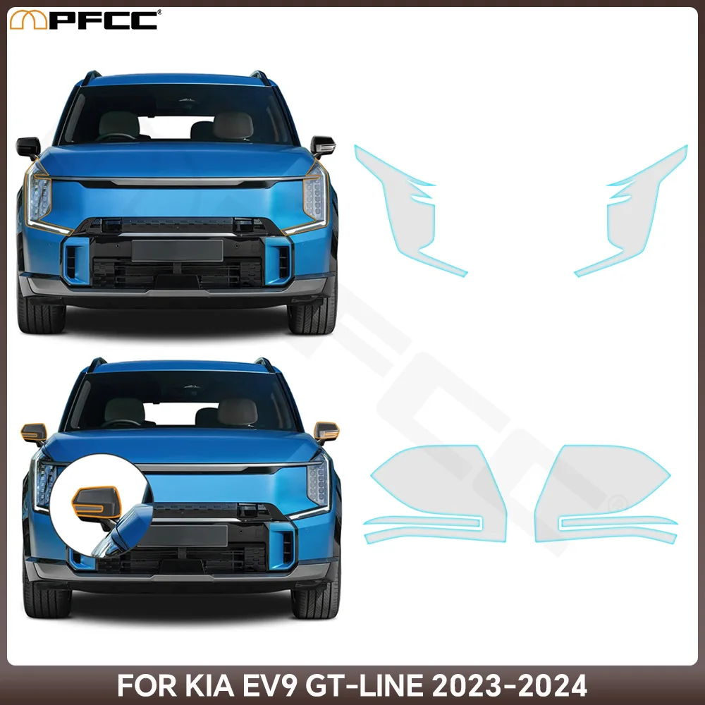 

Headlight Rearview B C Pillars Protection Film For KIA EV9 GT-Line 2023 2024 Car Sticker Anti-scratch Protective PPF Accessorie