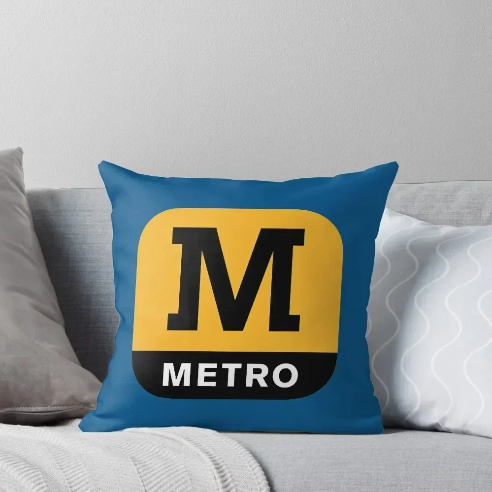 tyne and wear metro Throw Pillow Pillow Case covers for pillows pillowcases for sofa cushions pillow