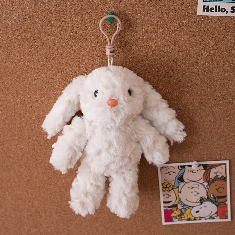 Plush Animal Keychain Soft Lop Ear Rabbit Puppy Dog Pendant Backpack Bag Charm Ornament Lovely Kids view 4
