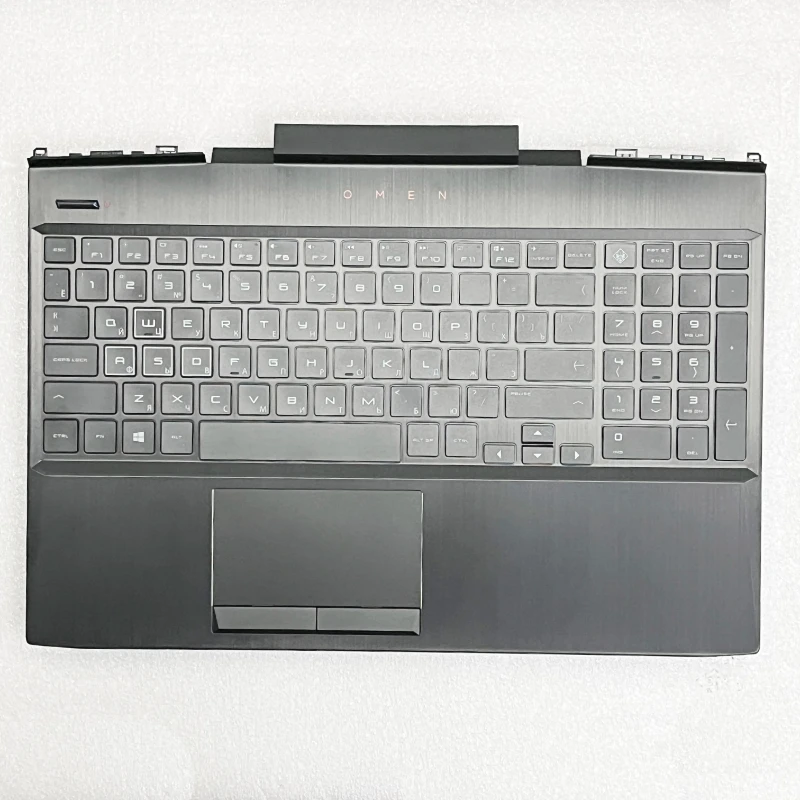 Original New US RU Keyboard For OMEN 15-DC TPN-Q211 Palrmest Cover Case Laptop Gamer Keyboard Red RGB Backlight Keyboard Replace
