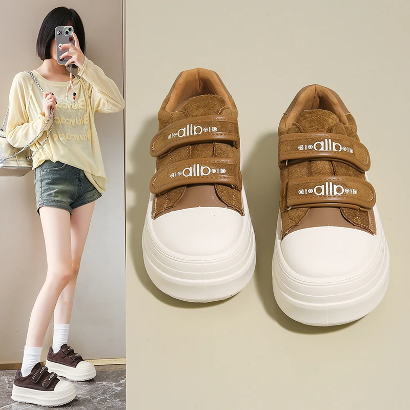 

Platform thick-soled casual sneakers, stylish and versatile for petite individuals, height-increasing sports shoes, S9301
