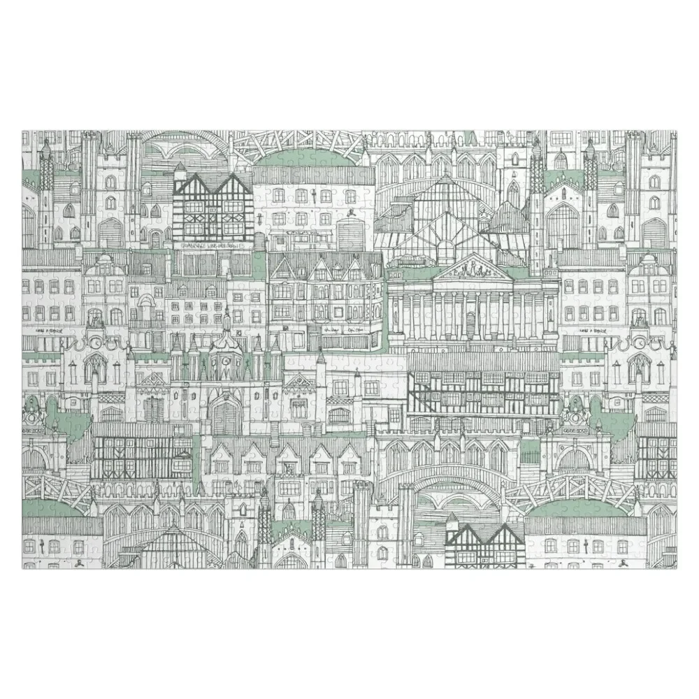 Cambridge toile blue Jigsaw Puzzle Wood Photo Personalized Wooden Compositions For Children Puzzle