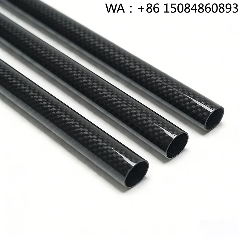 3K Plain Twill Carbon Fiber Tube, Corrosion Resistant Durable, Matte Glossy Custom Pipe for Industrial Sports Use