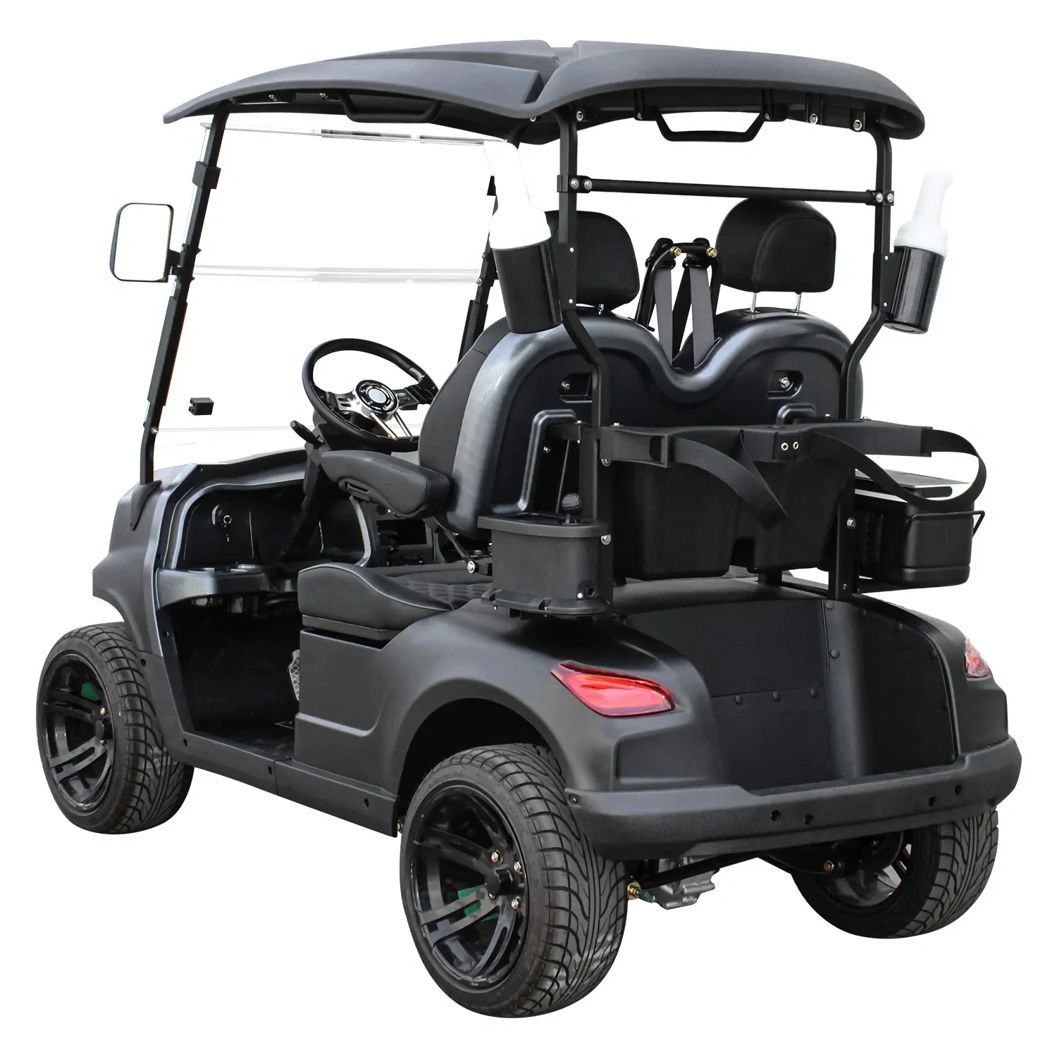 Advanced 72V Lithium 2 Seater Black Off-Road Utility EV Golf Cart Buggy Scooter Latest Design