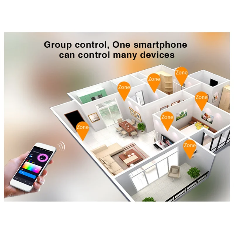 

AA01-LED Controller RGB Light Strip Controller TUYA Smart Life APP Control Dimmer Light Strip Controller RGBCCT