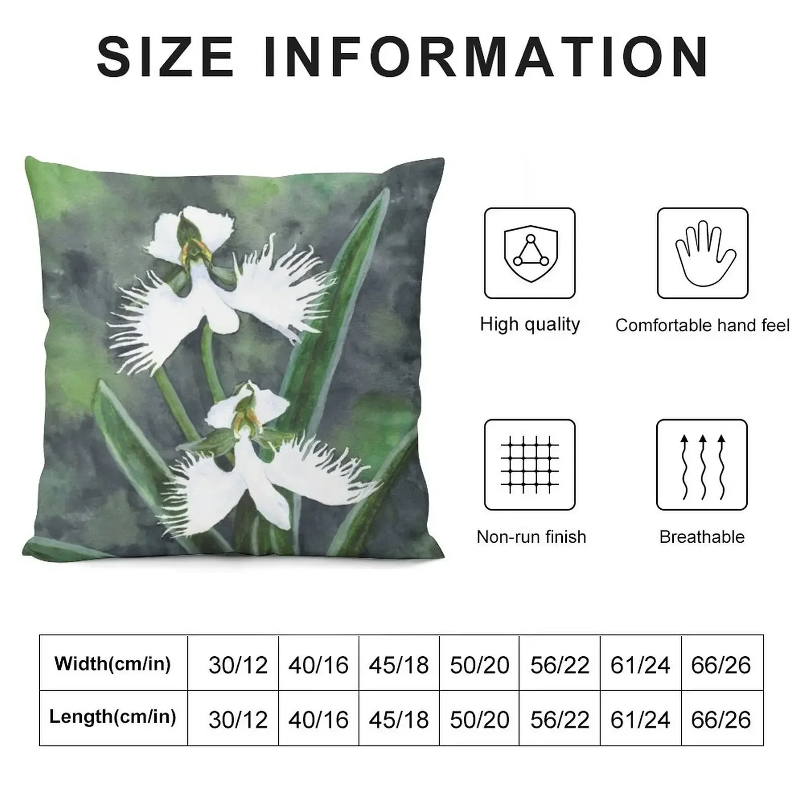 White egret orchid flowers (Habenaria Radiata) Throw Pillow Luxury Cushion Cover christmas pillow case pillow