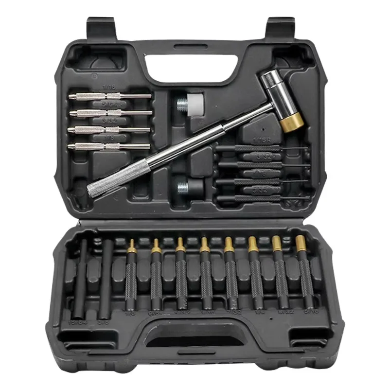 21PCS Punch Tool Set Double Sided Copper Hammer Punching Kit Mechanical Maintenance Tools Chisel Pin Puncher Set