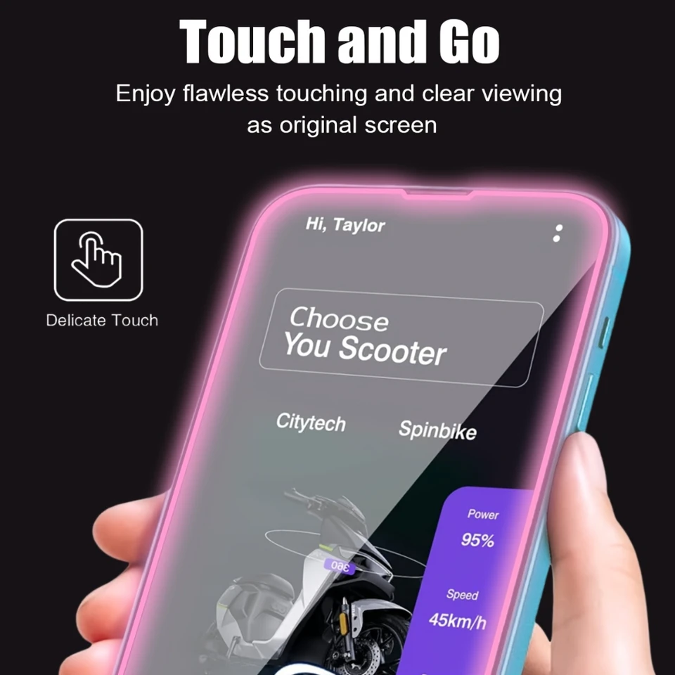 NNBILI 3 Paquetes Rosa Brillante en la Oscuridad Protector de Pantalla HD para iPhone 17 16 15 14 13 12 11 Pro Max 17e 16e Esencial para Noctámbulos 5