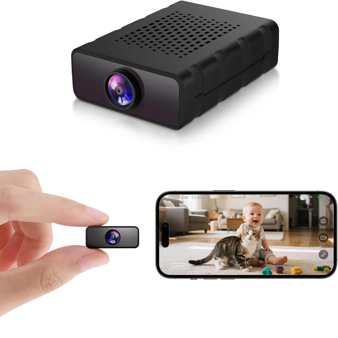 

90 Degree Rotating HD Camera Outdoor Home Surveillance WiFi Motion Monitoring HD Night Vision Wireless Camera