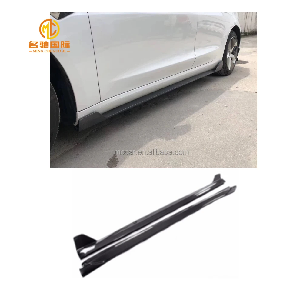 

Automotive Parts Accessories for Tesla Model 3 Side Skirts Carbon Fiber RZ Style Side Skirts Kit