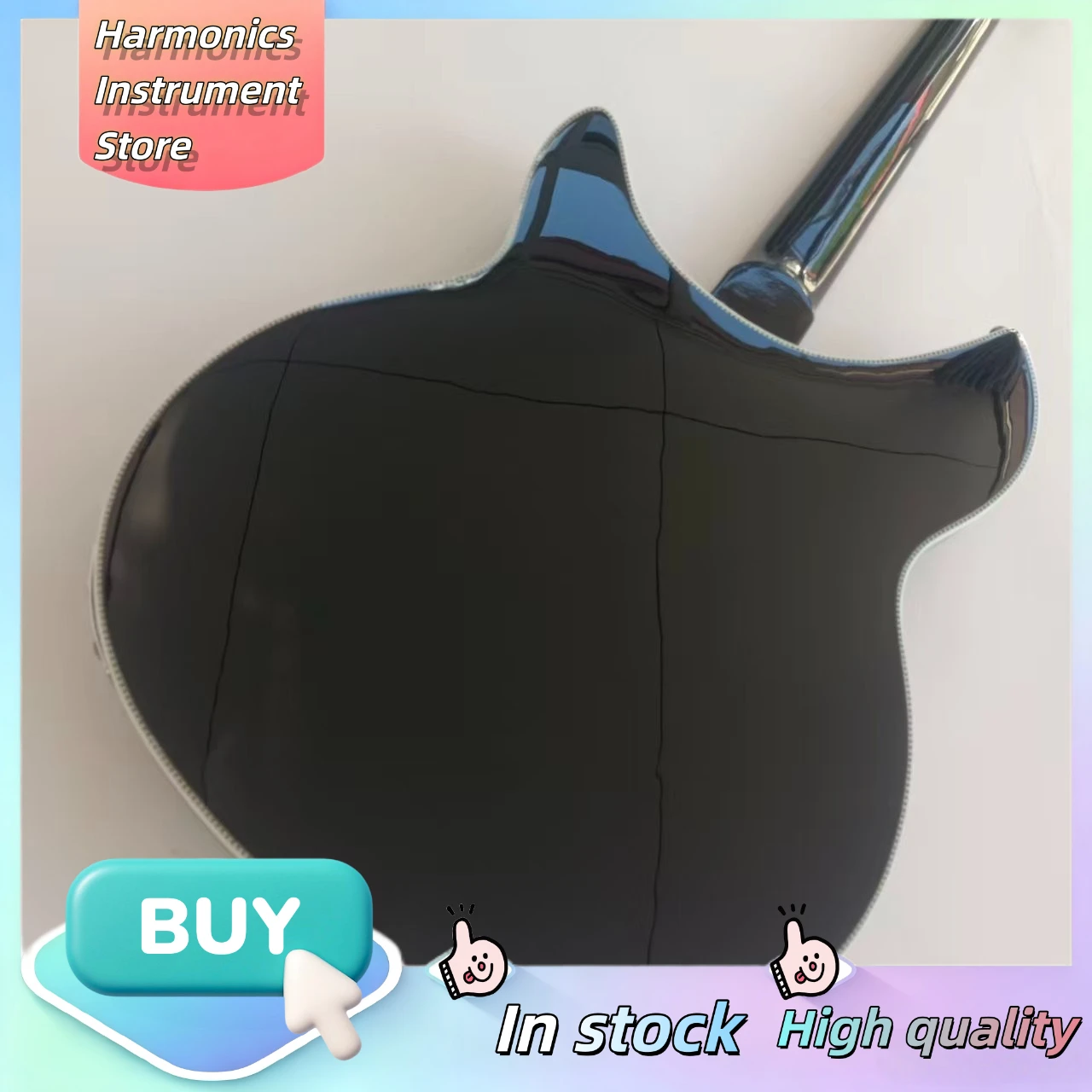 RIC 360 Electric Guitar Toaster Pickups Semi-Hollow F-Hole Classic Rock Pop Stage Performance Guitar Explosive Strength