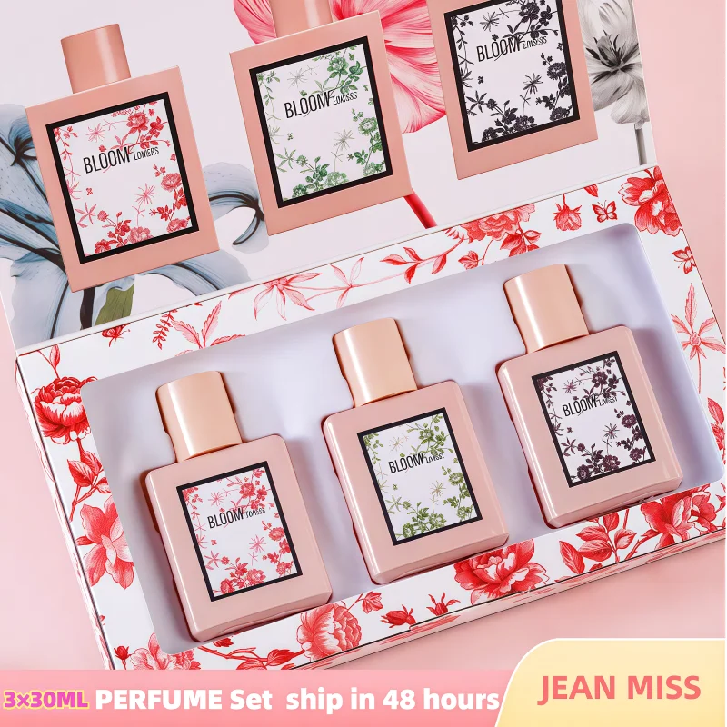 

90ml brand women's perfume Gift Box 3-piece set, long-lasting floral perfume De Mujer Originales Cologne women's perfume