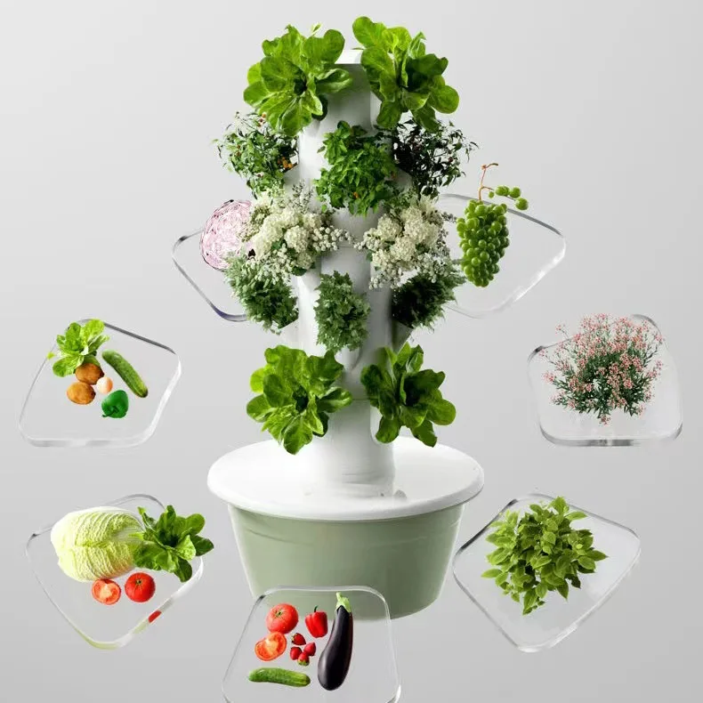 

Hydroponic tower Smart vegetable planter Soilless cultivation Vegetable hydroponic system Vertical family farm Cross-border