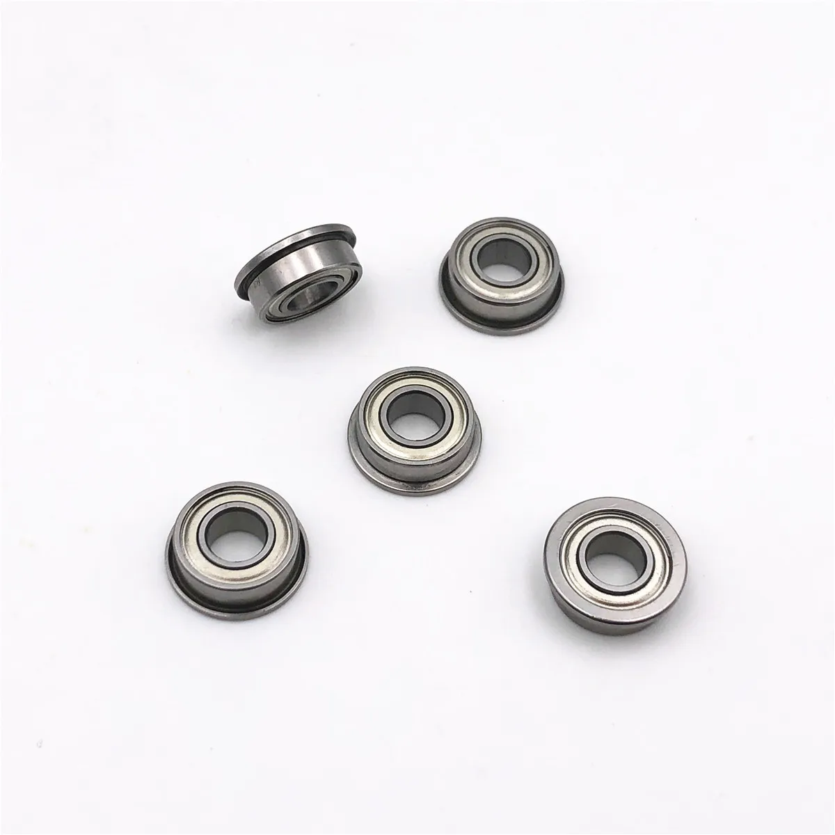 5Pcs Miniature หน้าแปลนรุ่น Deep Groove Ball Bearing F685ZZ F685 685 5X11X5มม.โลหะ shielded