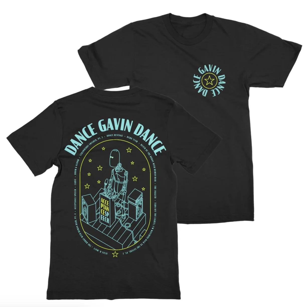 Dance Gavin Dance Acceptance Speech Robot Band T-Shirt 100% Cotton Graphic Tee Men Women Summer Streetwear Top