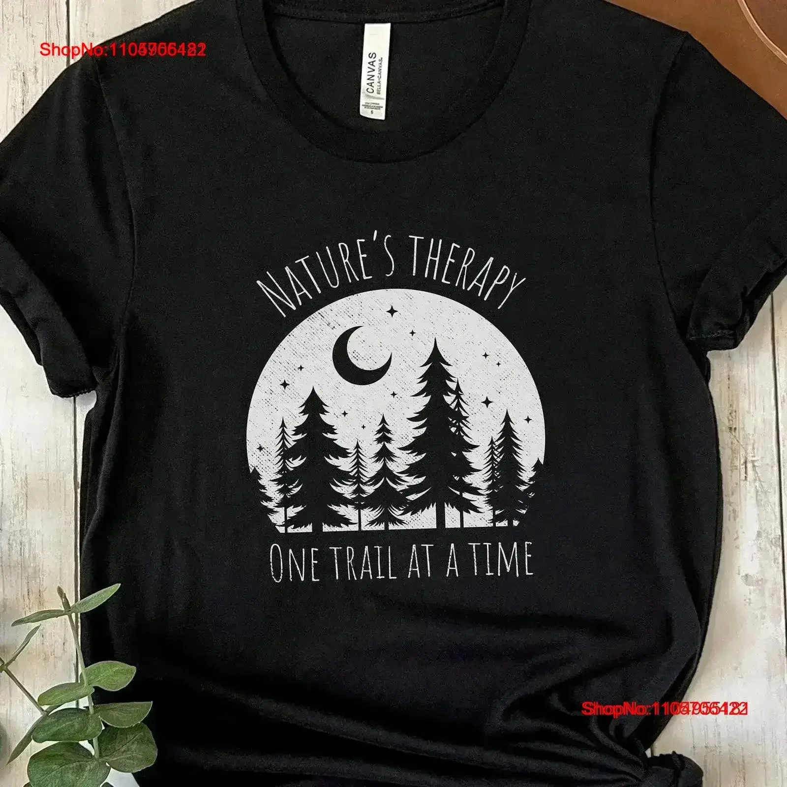 Nature's Therapy Hiking T Shirt Mountain Camping Hiker for Nature Lovers WanderlusT vintage Washed Comfortable Breathable