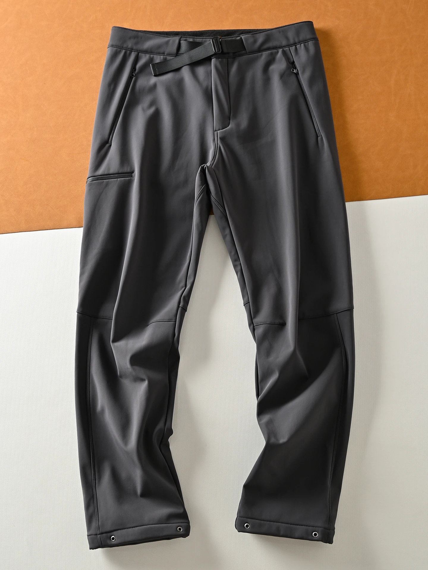 

Outdoor Softell Men's Casual Pants Windproof Fce Lined Straight Leg Loose Fit Autumn Winter Warm Waterproof Trousers