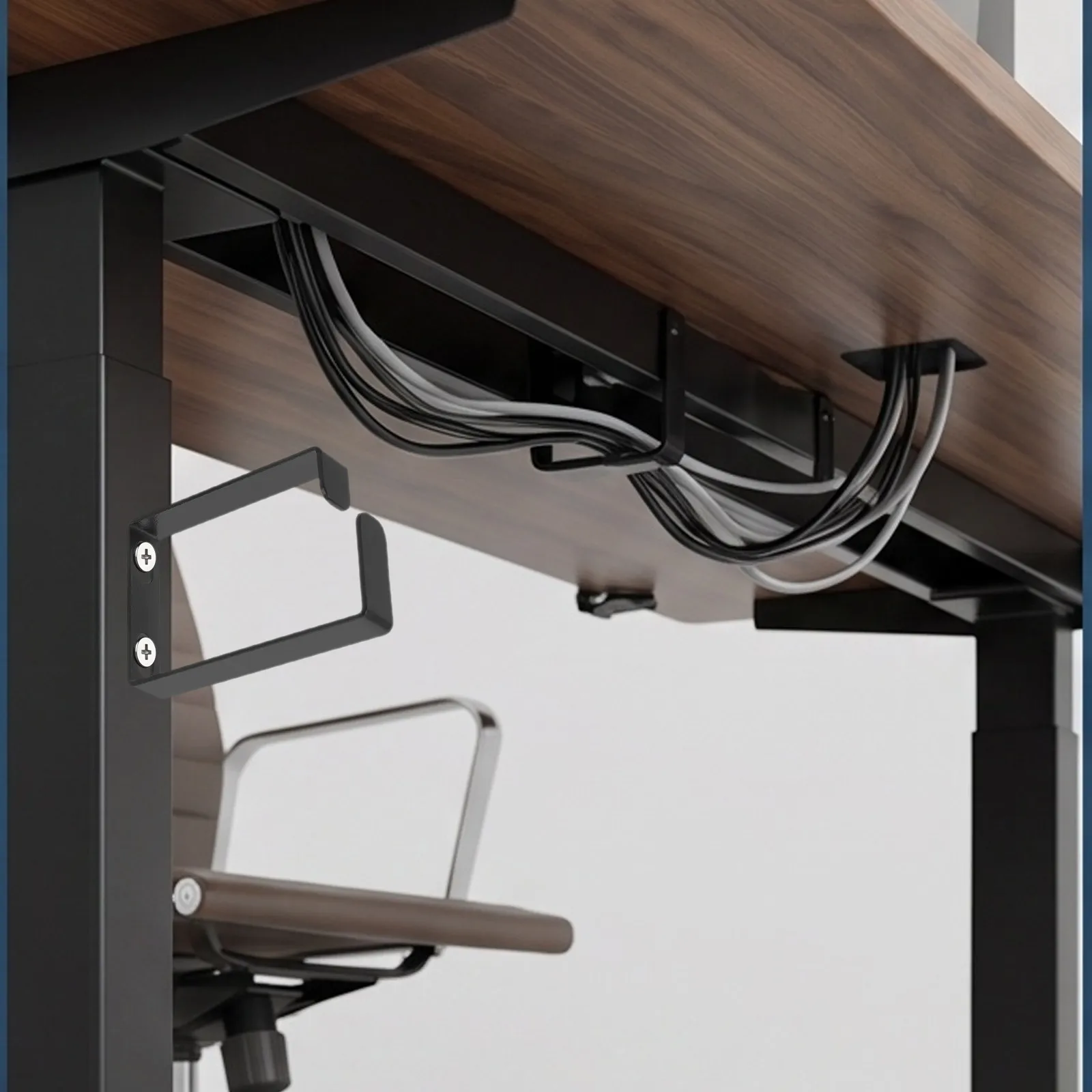 2Pcs Vertical Server Rack Cable Management Hook Network Cabinet Wire Organizer 19Inch Rack Mount Cable Manager