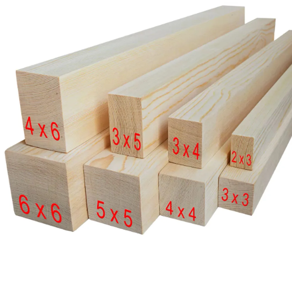 Long 50cm Thick 2/3/4/5/6cm  Rectangular Wooden Strips  Solid Pine Boards DIY Materials Crafts Decoration Making Parts 2Pcs