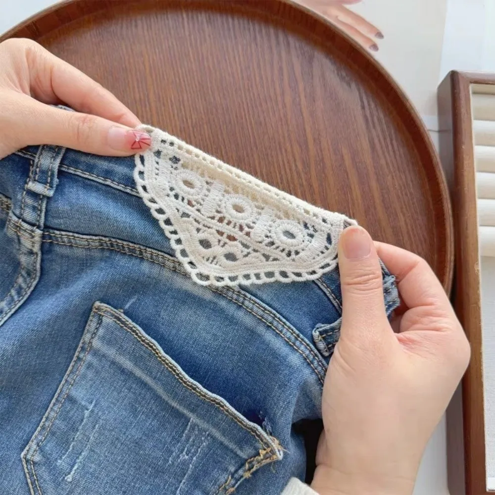 1/4Pcs New Cotton Jeans Waist Expander Adjustment Maternity Waist Band Hollow Lacework Waist Expanders DIY Apparel Sewing Tool