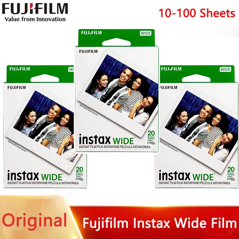 Clásicos 10-100 hojas Fujiflm Instax papel fotográfico ancho 5 pulgadas formato ancho 400 300 210 INSTAX Fim instax 200 papel fotográfico