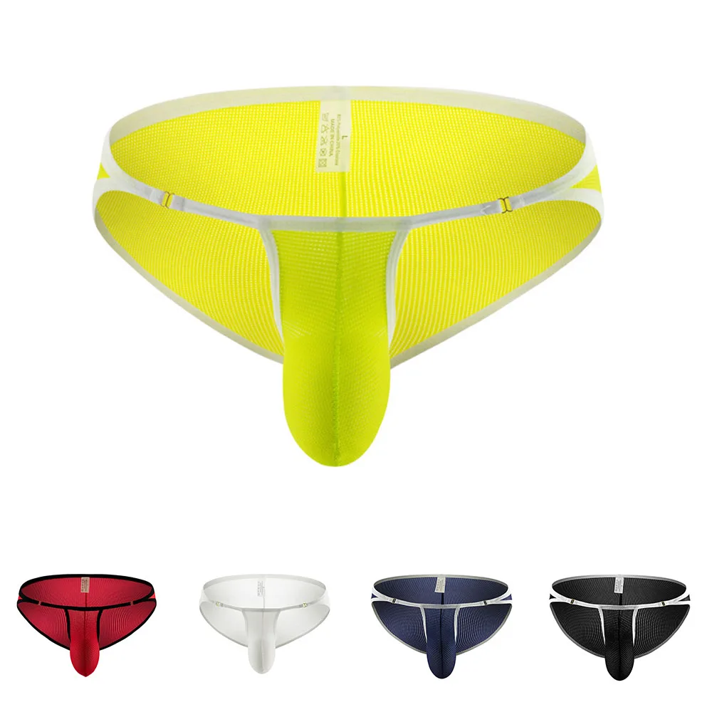 

Sexy Panties For Men Sheer Mesh Quick Dry Underwear Bikini Sissy U Convex Pouch Thongs Comfortable Briefs Breathable Underpants