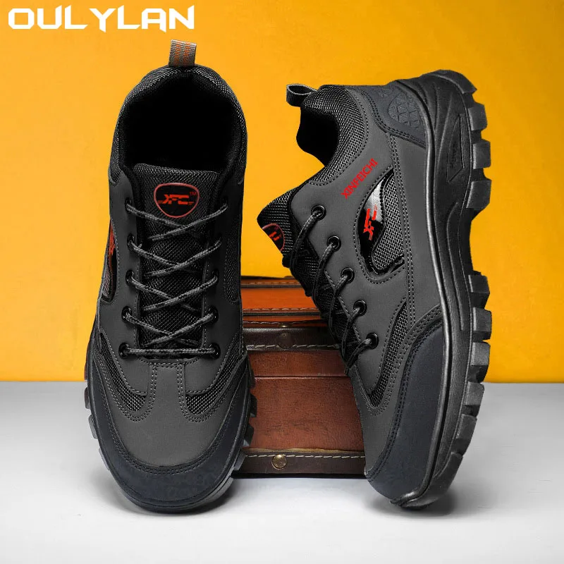 

Oulylan Hiking Shoes Men Casual Sport Sneakers Rubber Non Slip Outdoor Walking Trekking Shoes Comfortable Climbing Sneakers Male