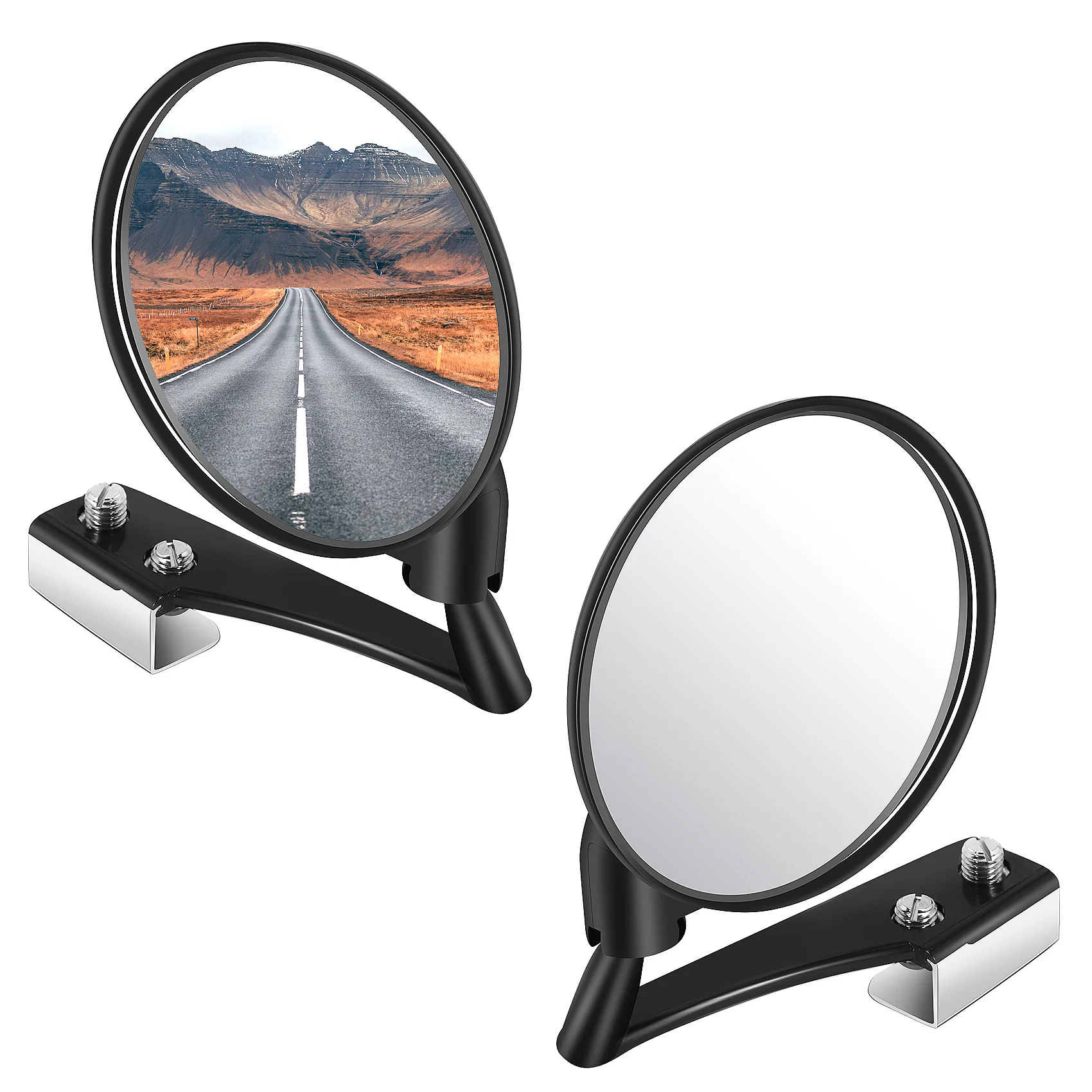 1 Set of 2 Car Blind Spot Mirrors Car Side Convex Mirror Wide Angle Round Car Rear View Mirror