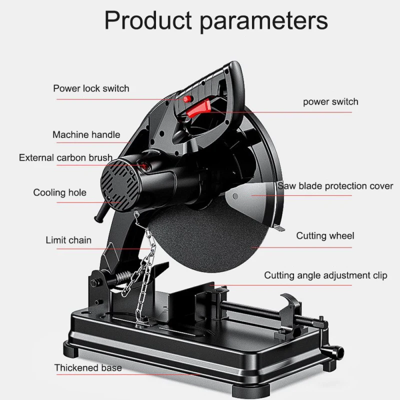 Wood Electric Circular Saw 210MM 3680W Woodworking Electric Cutting Power Tool Cordless Stainless Steel Metals Cutter Table Saw