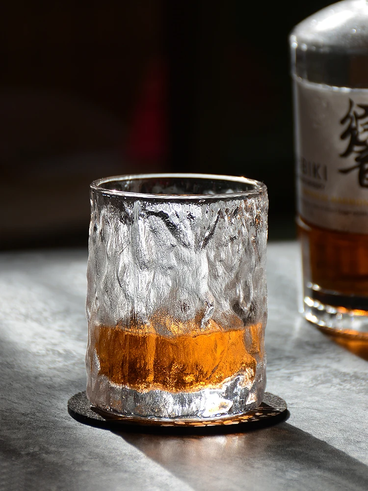 

Japan Aderia Design First Snow Whisky Glass Old Fashioned Whiskey Glasses Thick Heavy Base EDO Crystal Glacier Tumbler Beer Cup